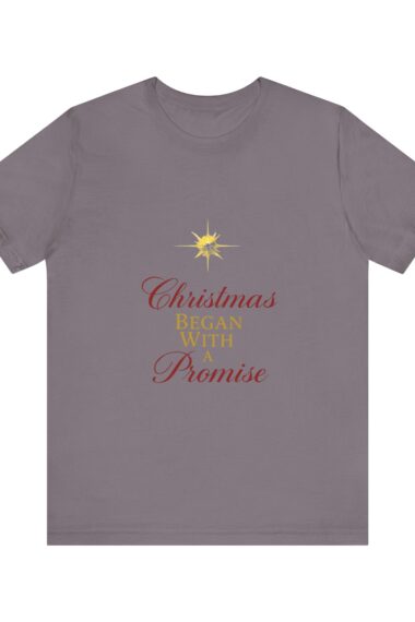 Christmas Began With a Promise Tee — Religious Holiday Christian Christmas T-Shirt