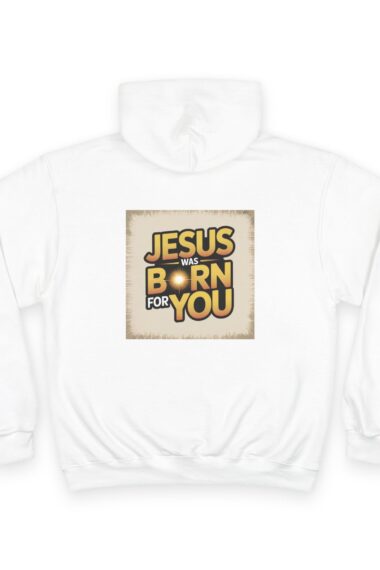 Champion® Premium Hoodie – Jesus Was Born for You (Back Design)