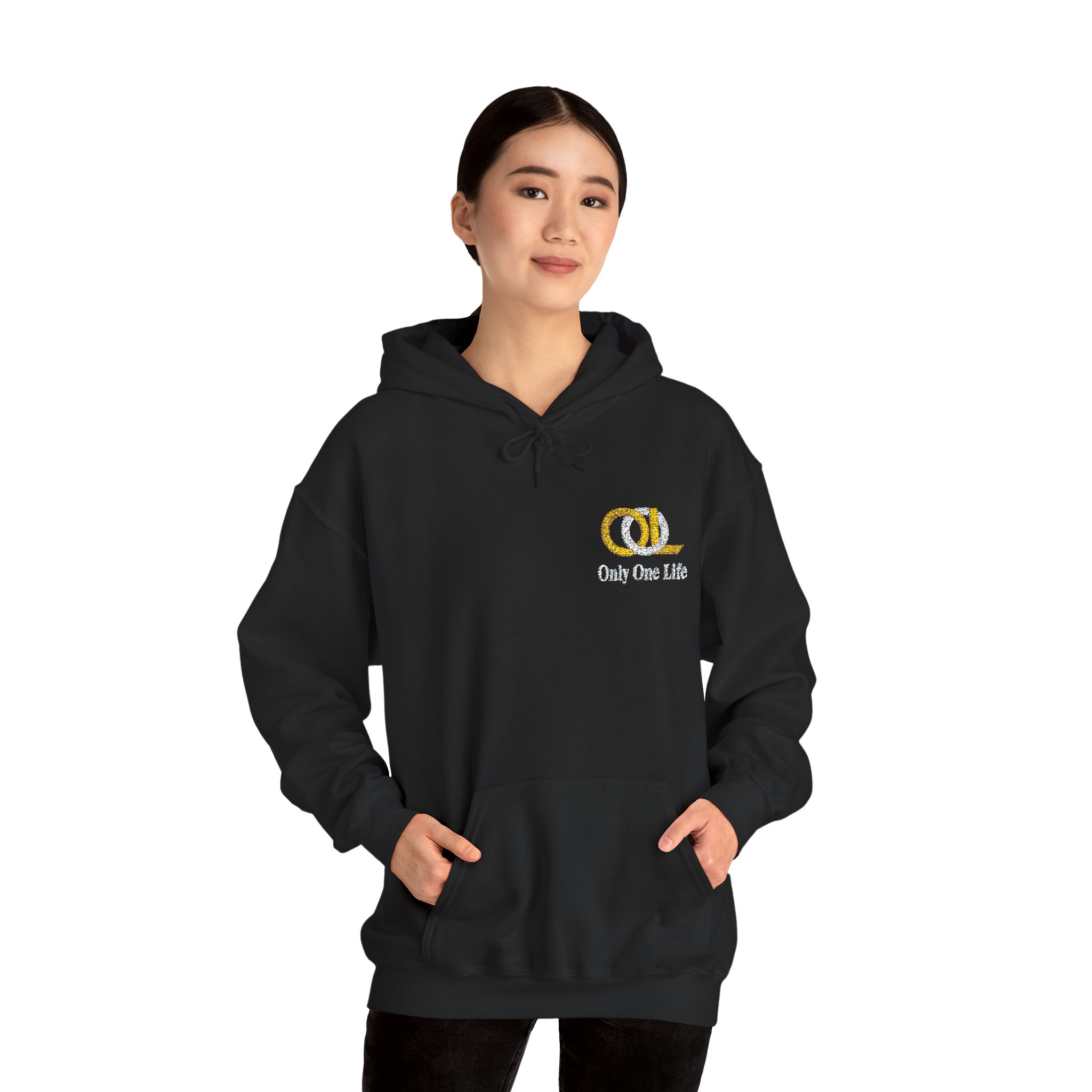 Only One Life Embroidered Hoodie | Christian Unisex Hoodie | Faith-Based Minimalist Sweatshirt | Premium Left Chest Logo Hoodie - Image 4