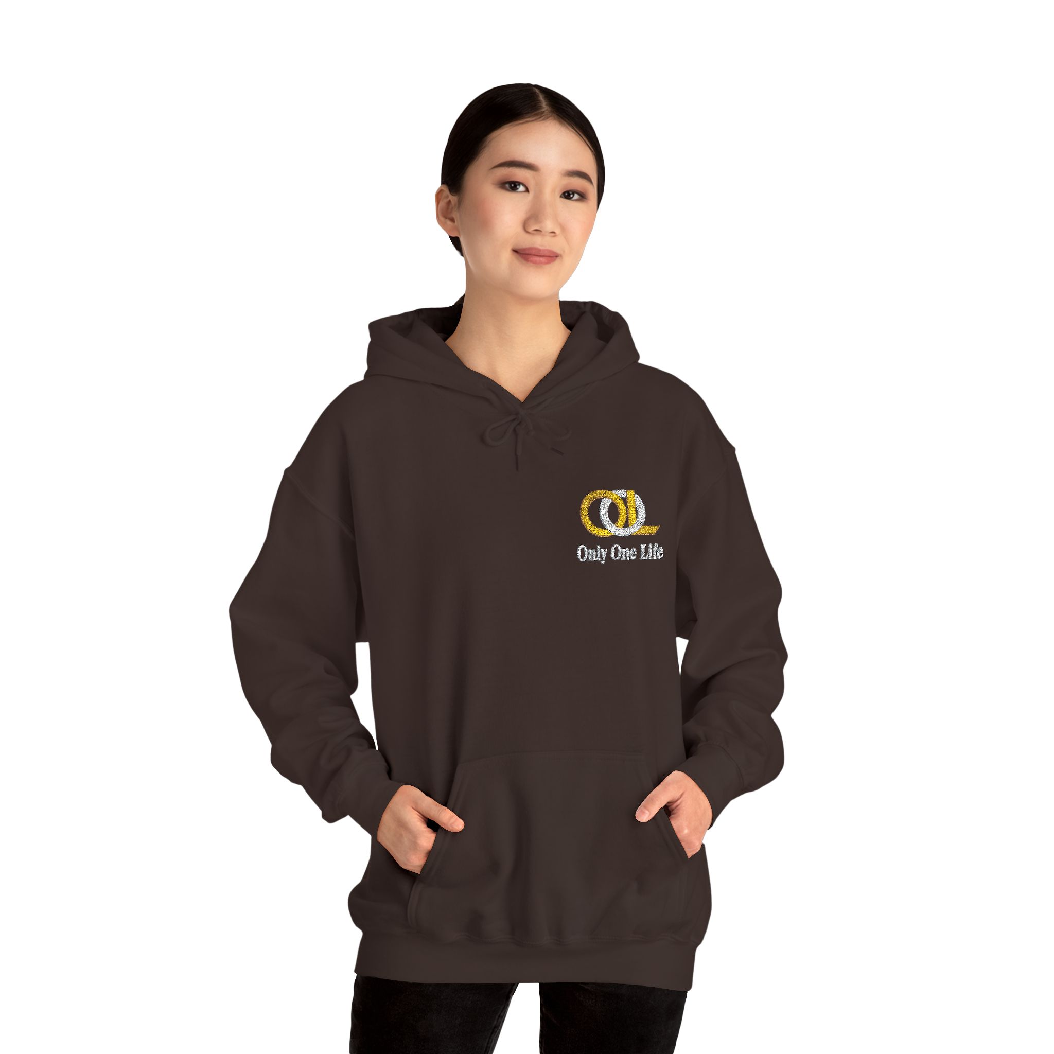 Only One Life Embroidered Hoodie | Christian Unisex Hoodie | Faith-Based Minimalist Sweatshirt | Premium Left Chest Logo Hoodie