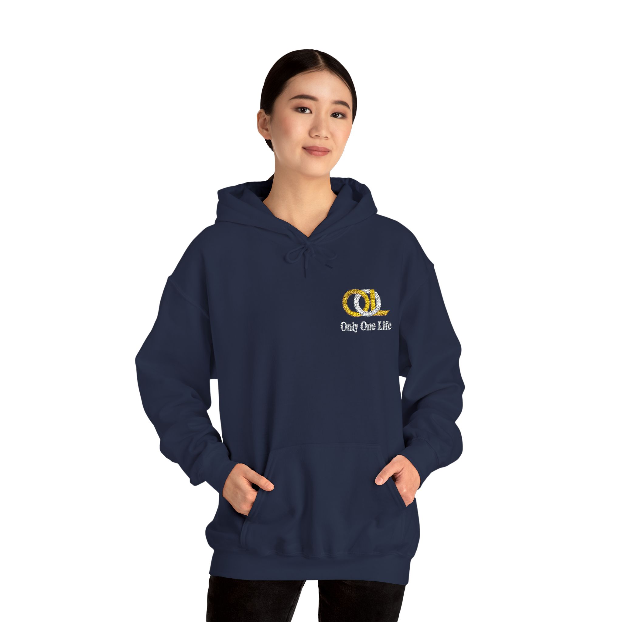 Only One Life Embroidered Hoodie | Christian Unisex Hoodie | Faith-Based Minimalist Sweatshirt | Premium Left Chest Logo Hoodie - Image 7